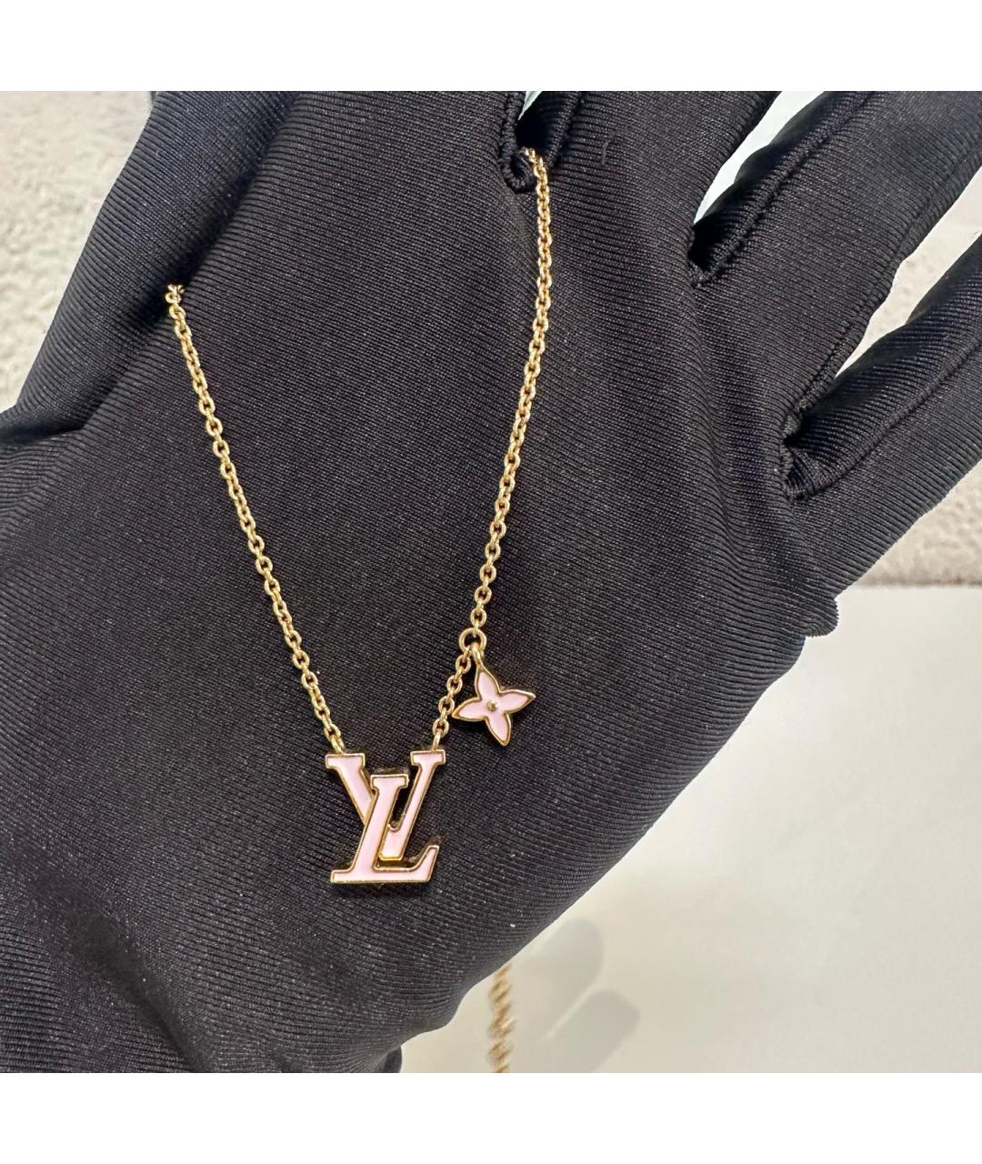 LOUIS VUITTON Розовое металлическое колье, фото 4