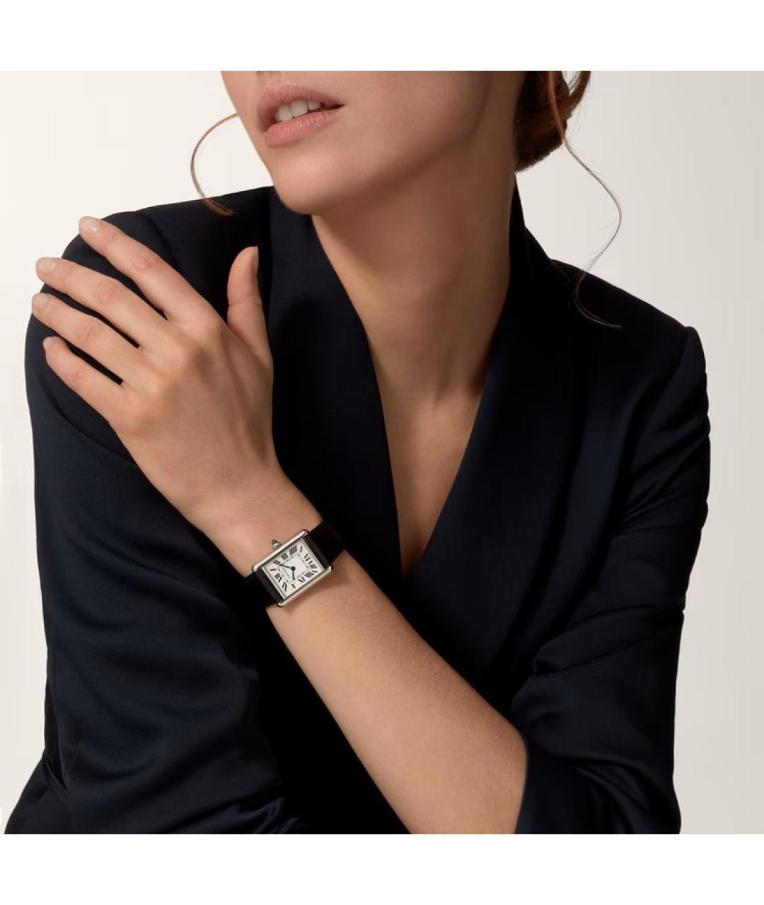 CARTIER Черные часы, фото 3