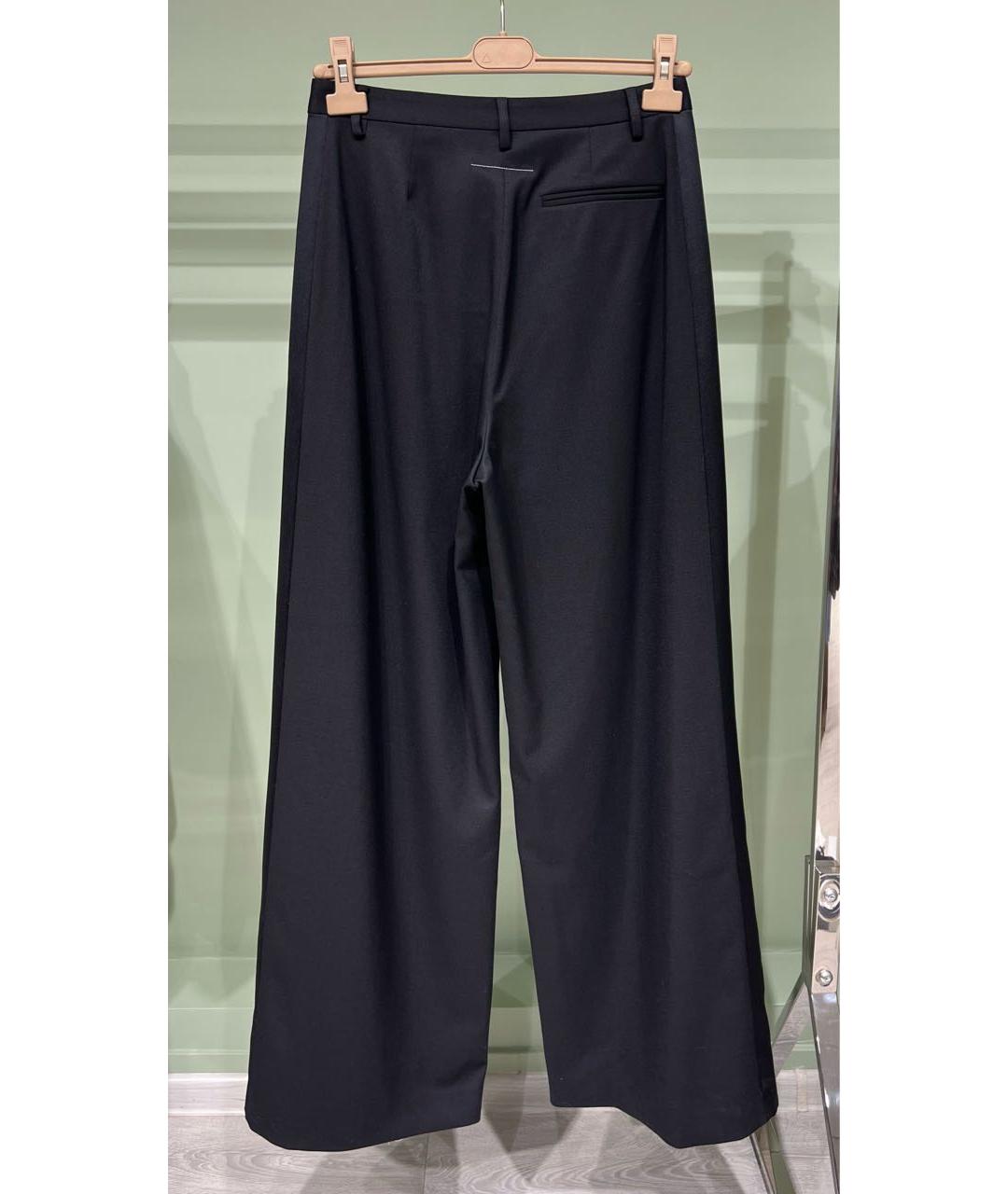 MM6 MAISON MARGIELA Черные шерстяные брюки широкие, фото 2