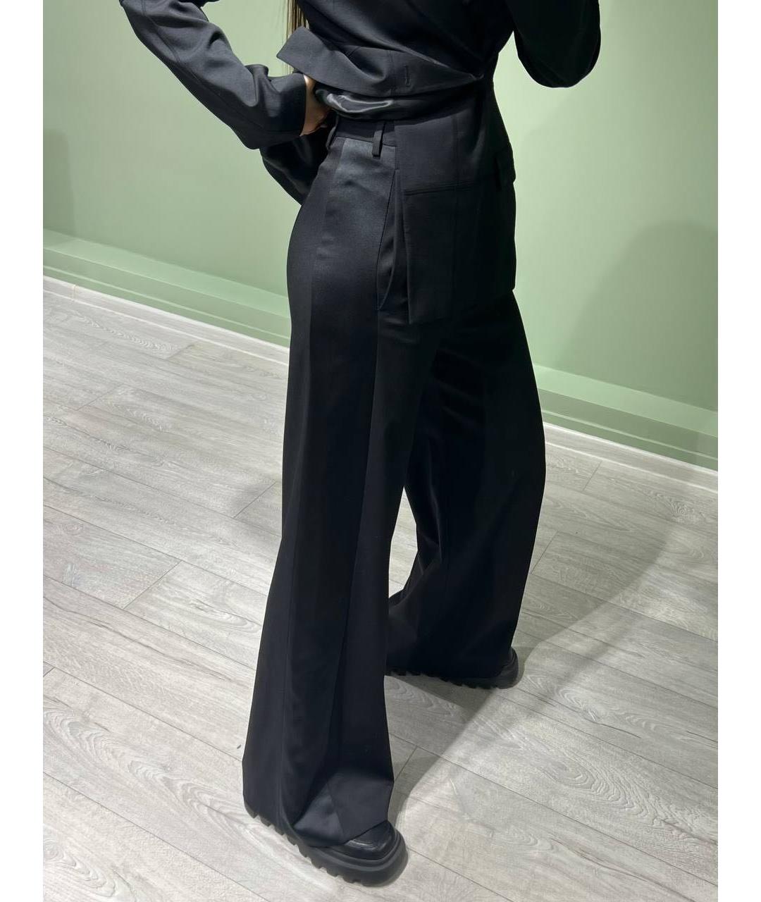 MM6 MAISON MARGIELA Черные шерстяные брюки широкие, фото 6