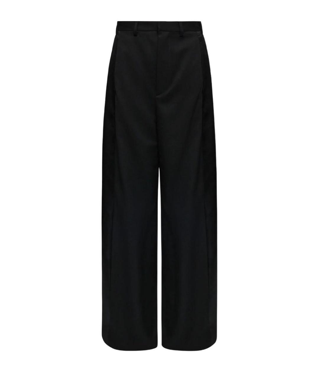 MM6 MAISON MARGIELA Черные шерстяные брюки широкие, фото 1