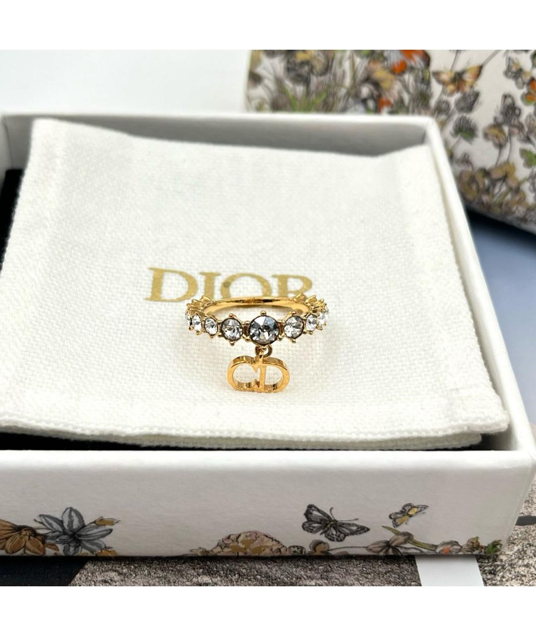 CHRISTIAN DIOR Золотое металлическое кольцо, фото 5