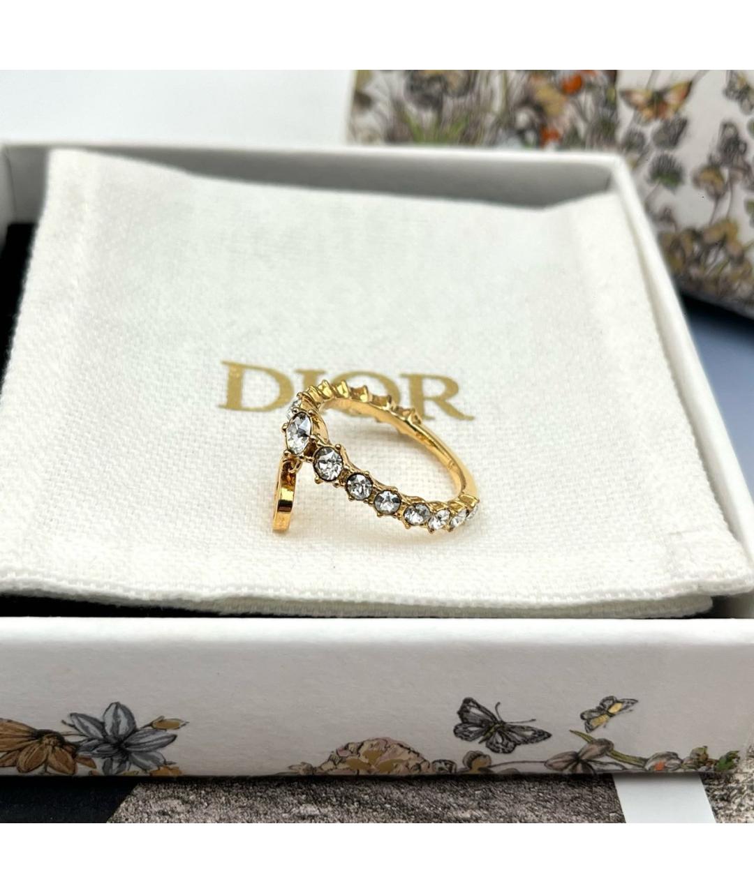 CHRISTIAN DIOR Золотое металлическое кольцо, фото 4