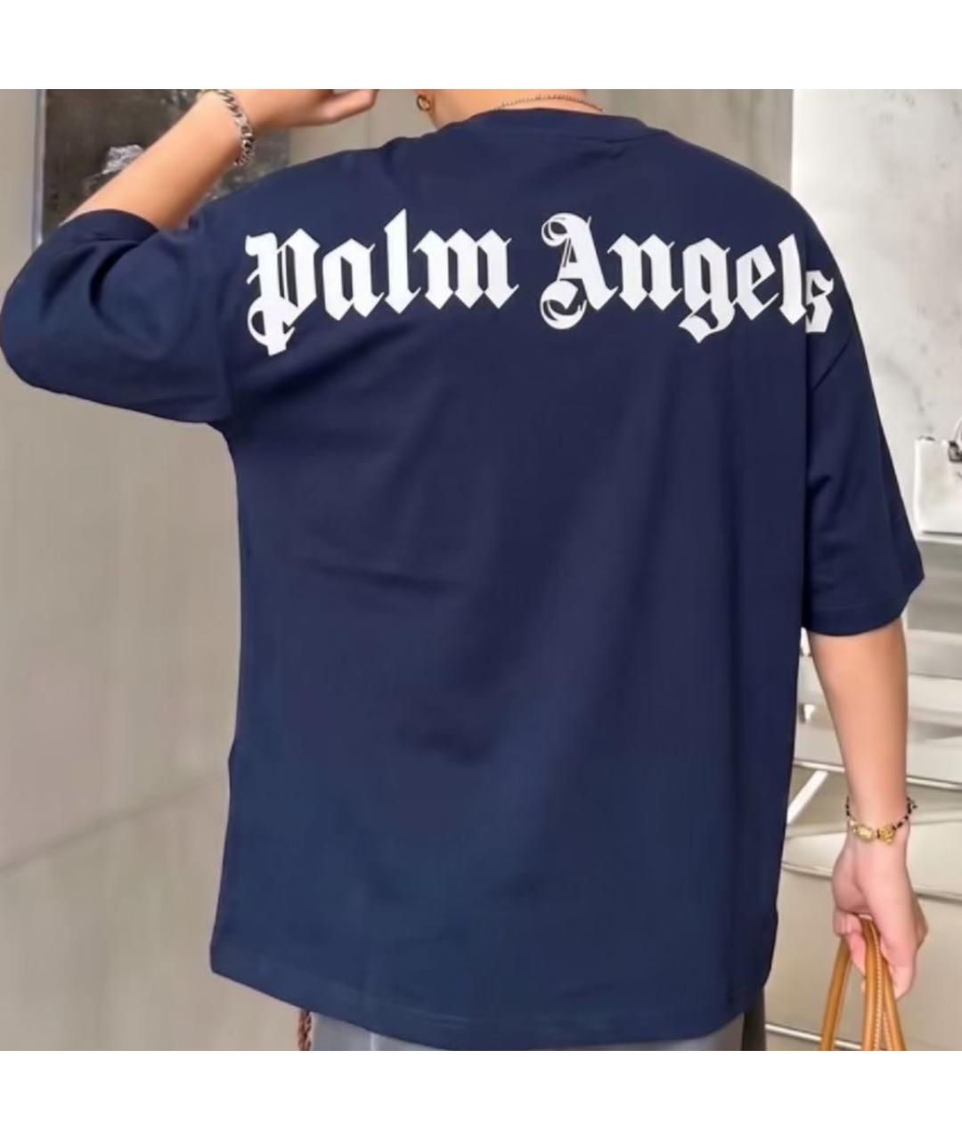 PALM ANGELS Темно-синяя футболка, фото 8