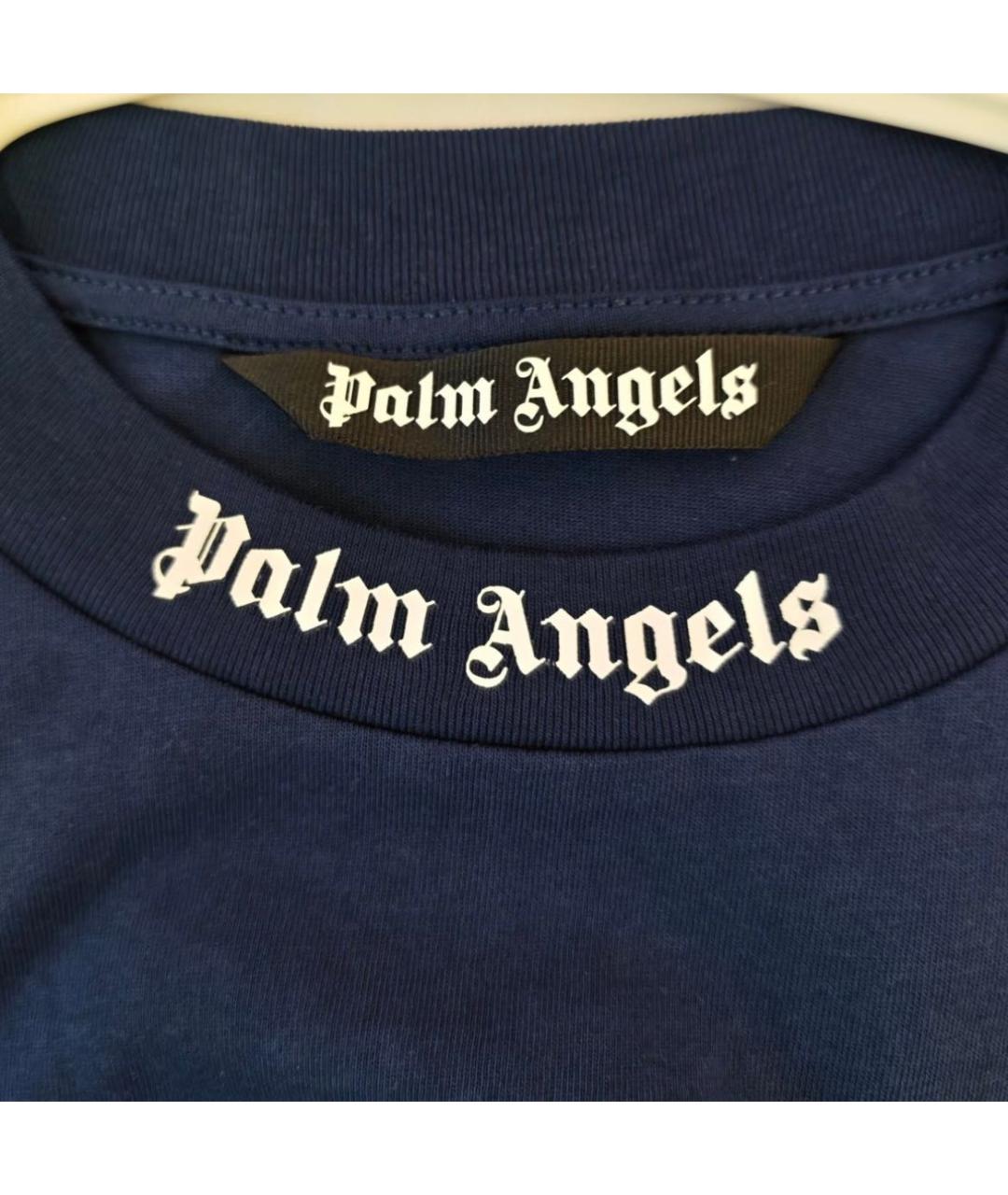PALM ANGELS Темно-синяя футболка, фото 5