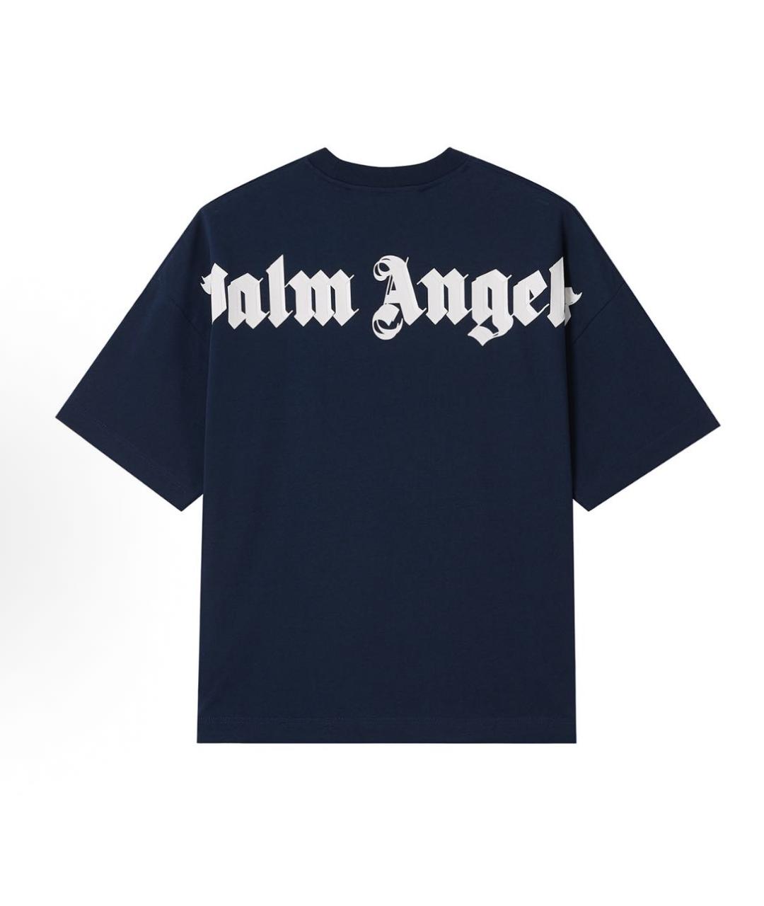 PALM ANGELS Темно-синяя футболка, фото 2