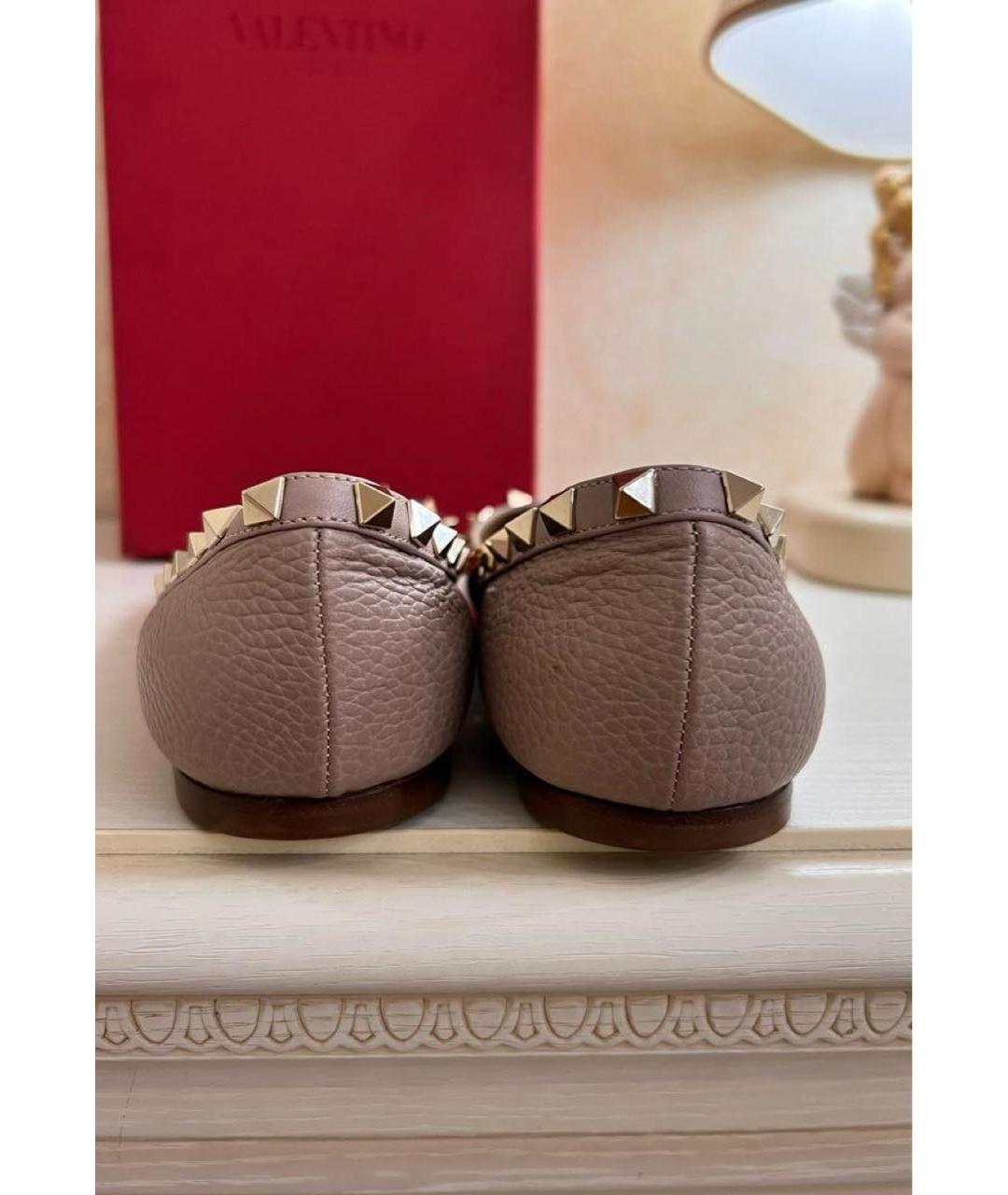 VALENTINO Розовые кожаные балетки, фото 4