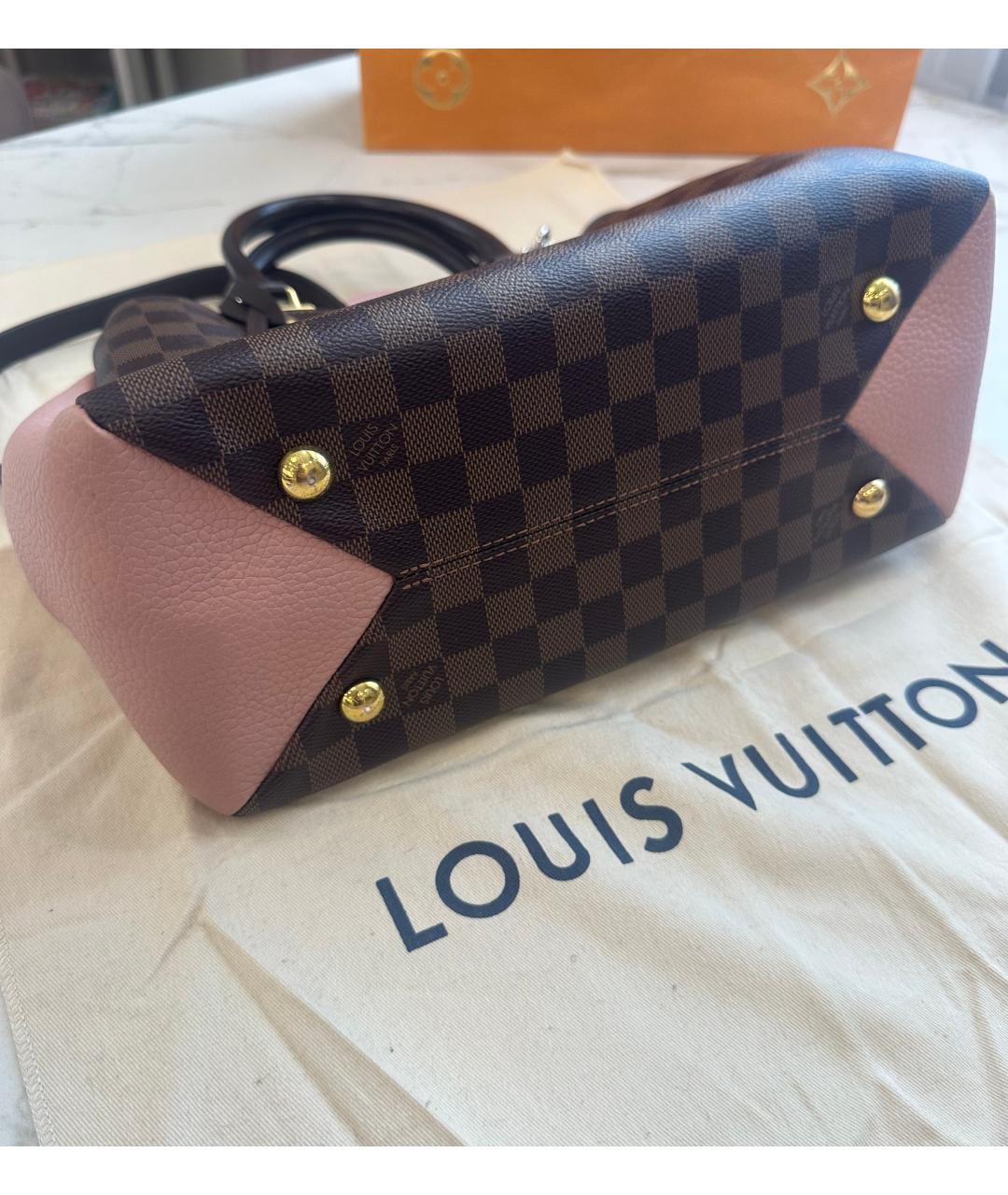 LOUIS VUITTON Розовая кожаная сумка с короткими ручками, фото 5