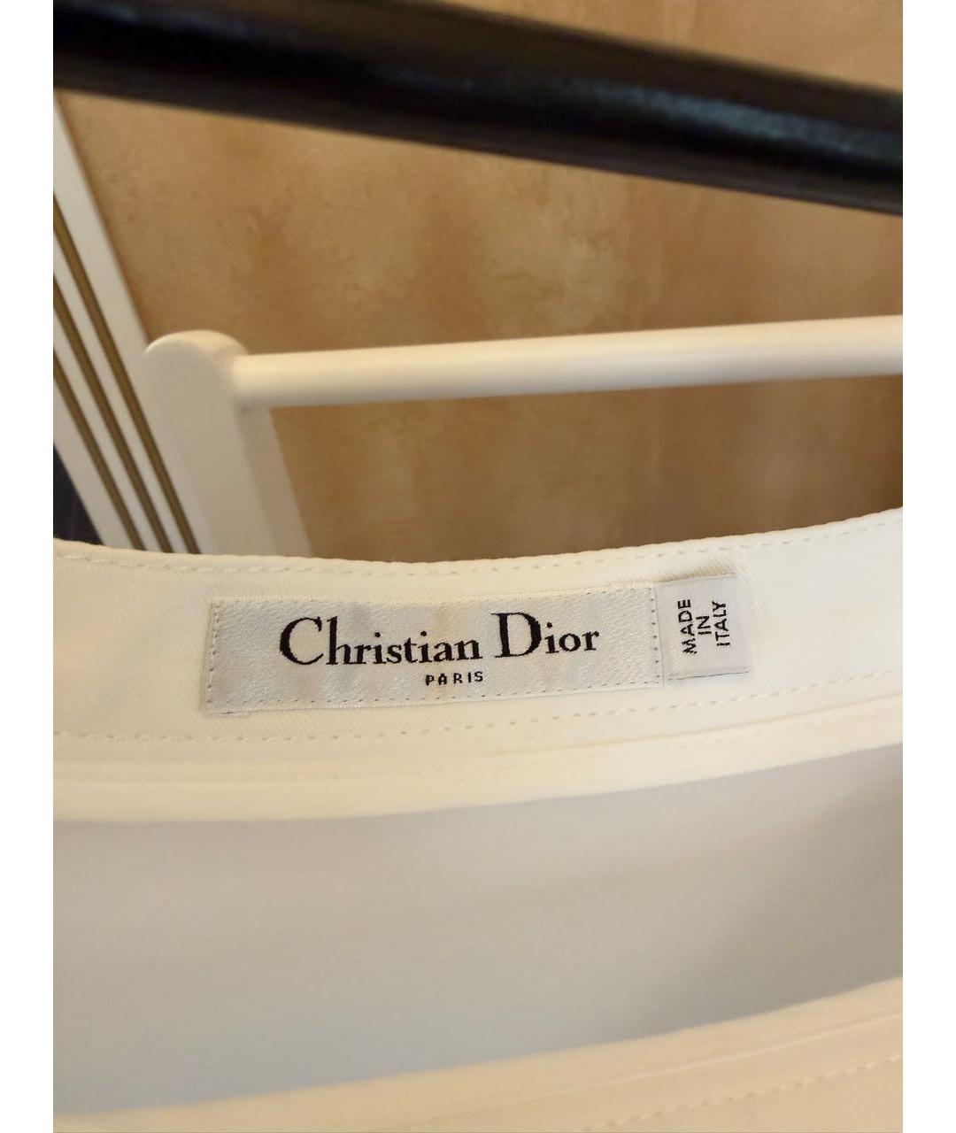 CHRISTIAN DIOR Белая хлопковая юбка мини, фото 3