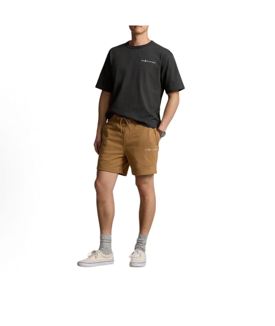 POLO RALPH LAUREN Бежевые хлопковые шорты, фото 2