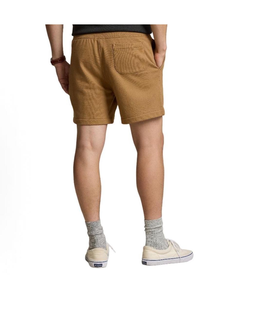 POLO RALPH LAUREN Бежевые хлопковые шорты, фото 3
