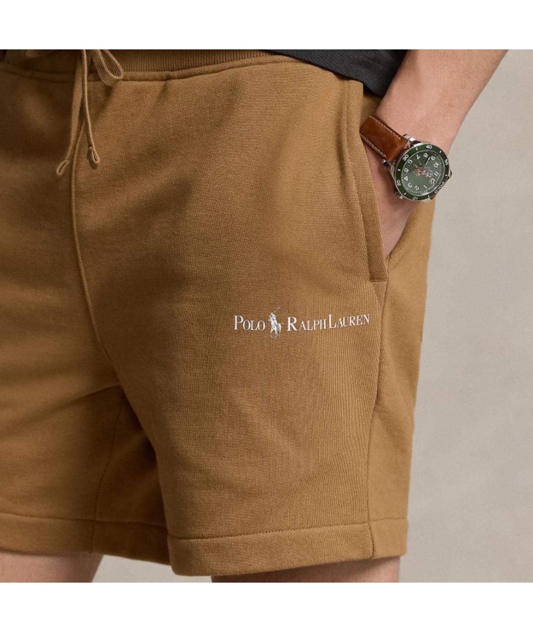 POLO RALPH LAUREN Бежевые хлопковые шорты, фото 4