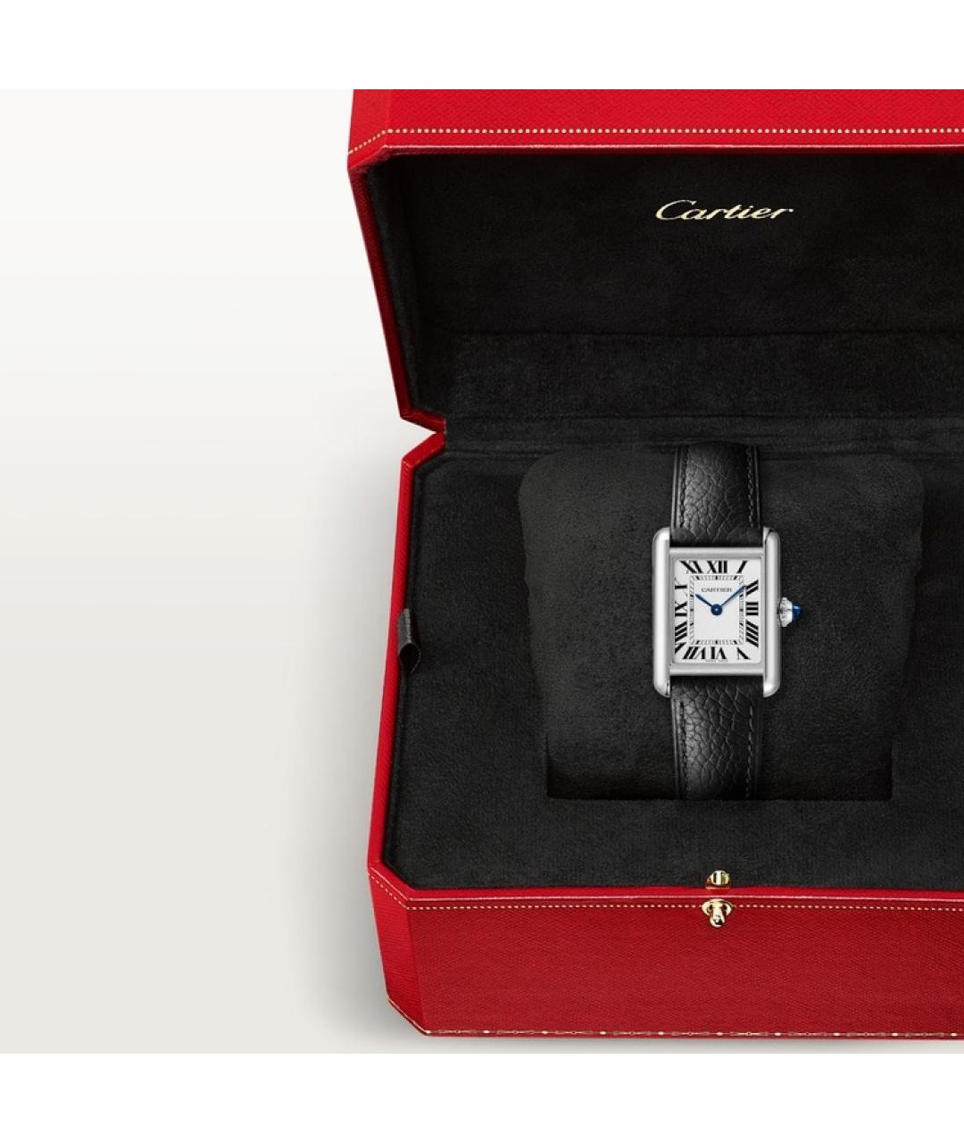 CARTIER Черные часы, фото 5