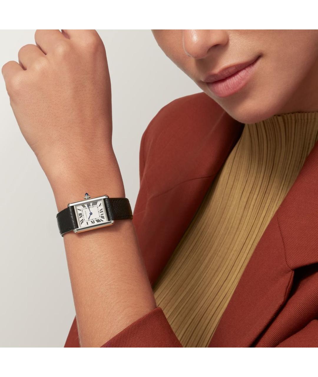CARTIER Черные часы, фото 4