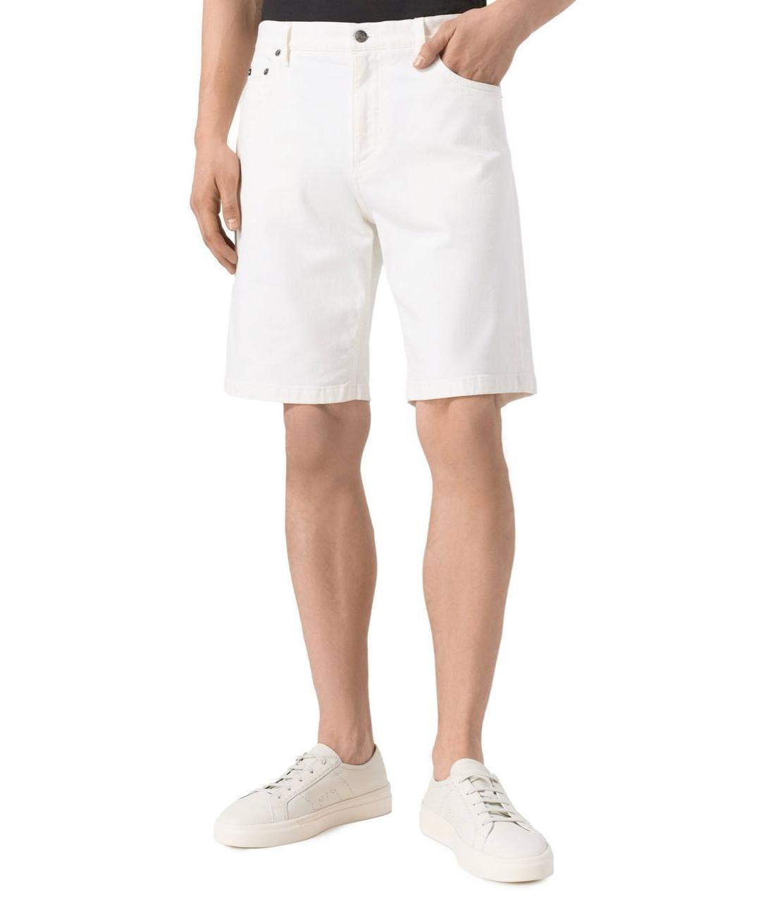 DOLCE&GABBANA Белые хлопко-эластановые шорты, фото 2