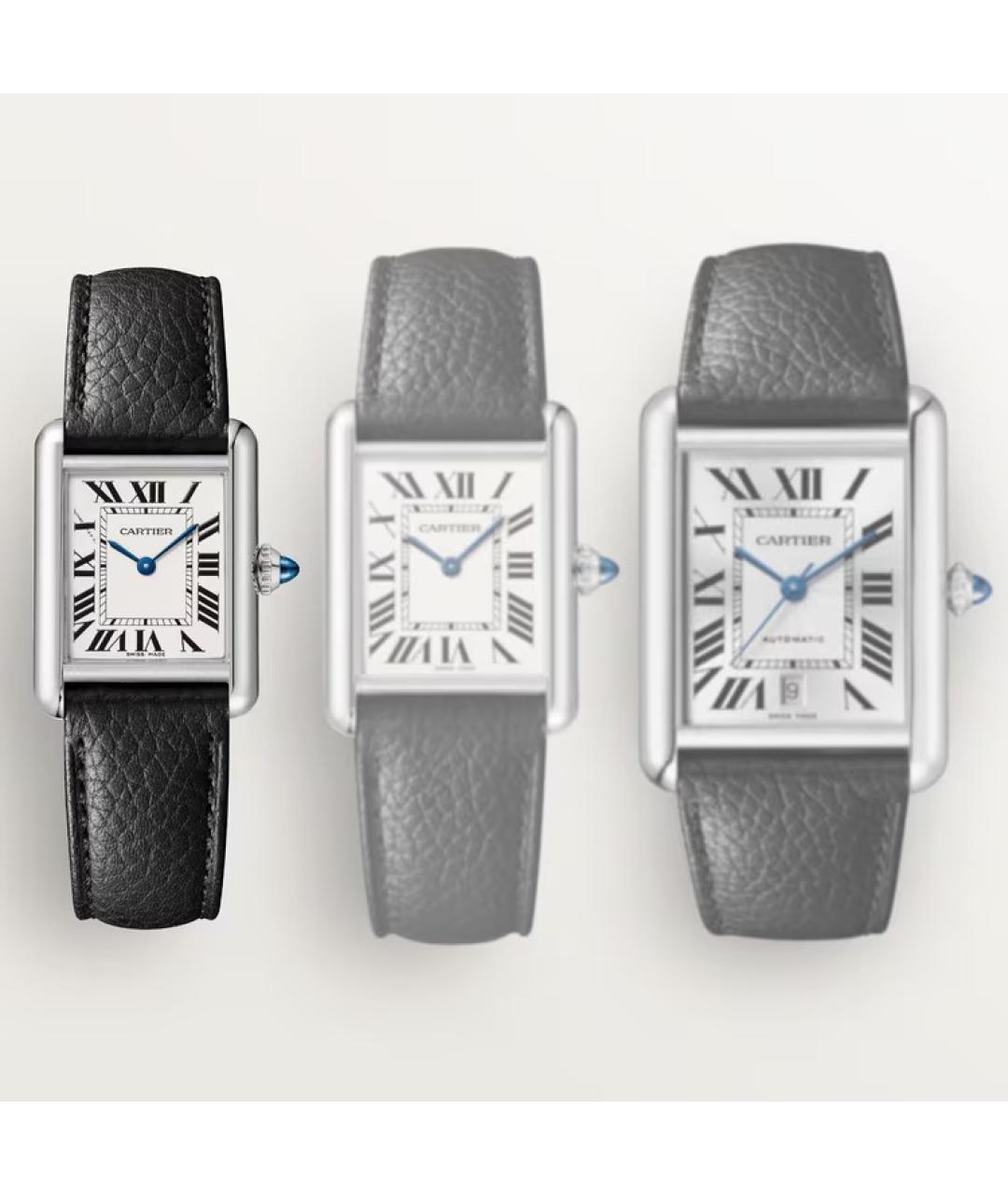 CARTIER Черные часы, фото 2