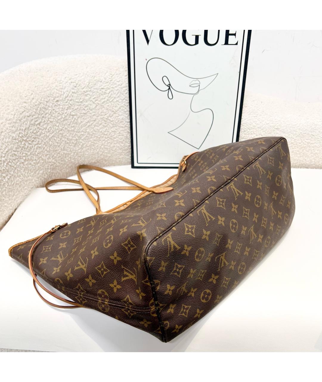 LOUIS VUITTON Коричневая сумка тоут, фото 3