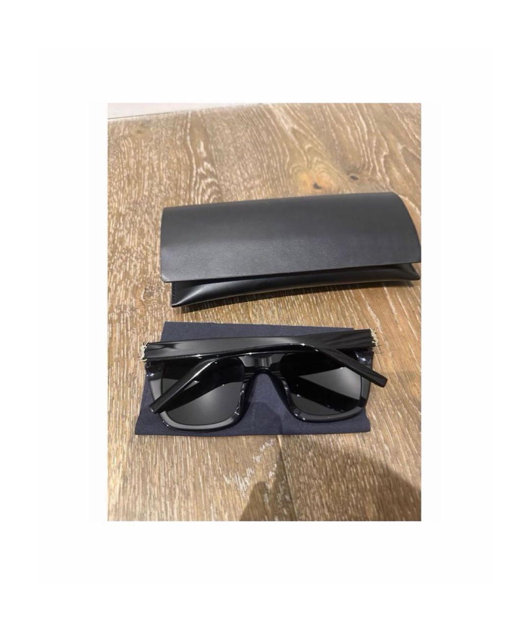 SAINT LAURENT Черные пластиковые солнцезащитные очки, фото 3