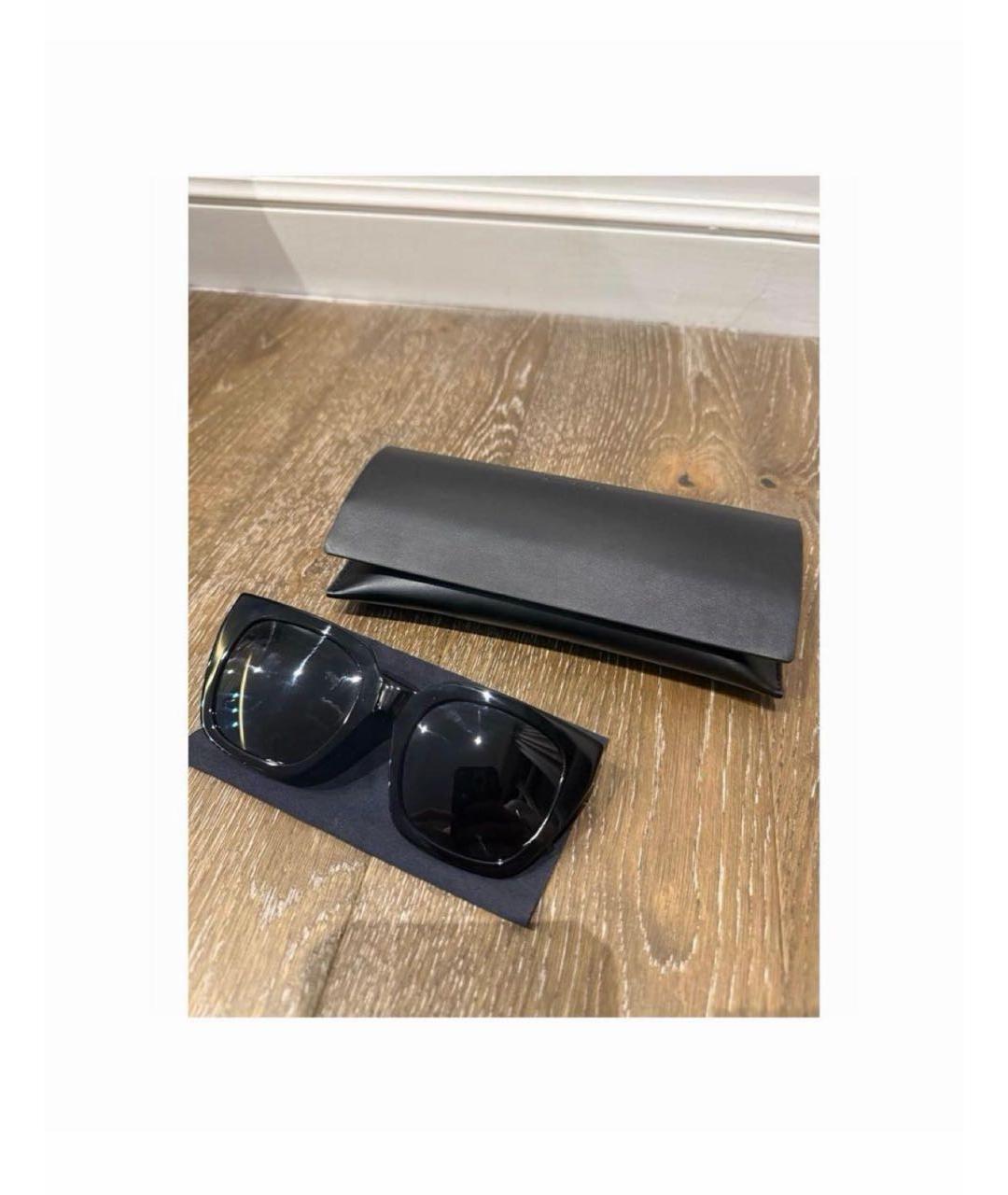 SAINT LAURENT Черные пластиковые солнцезащитные очки, фото 4