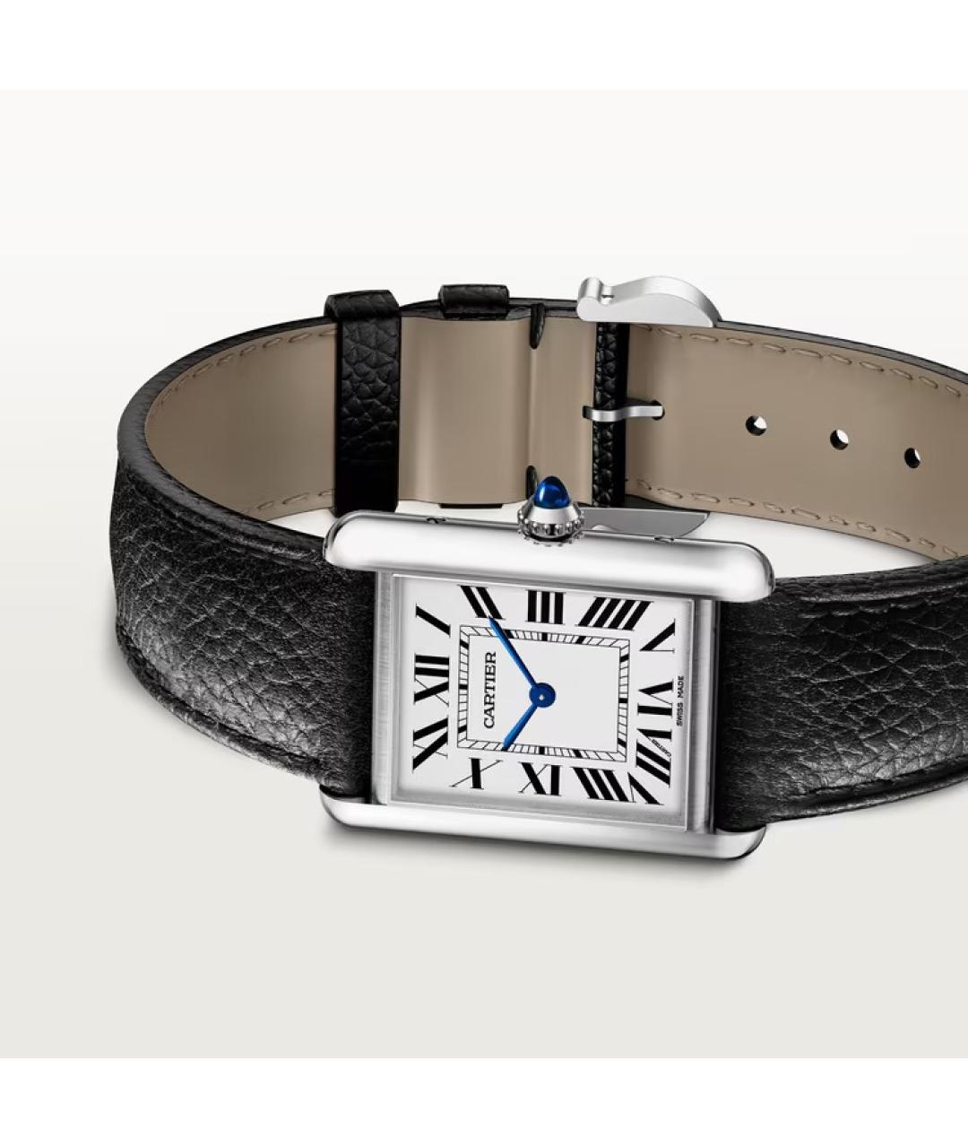 CARTIER Черные часы, фото 4