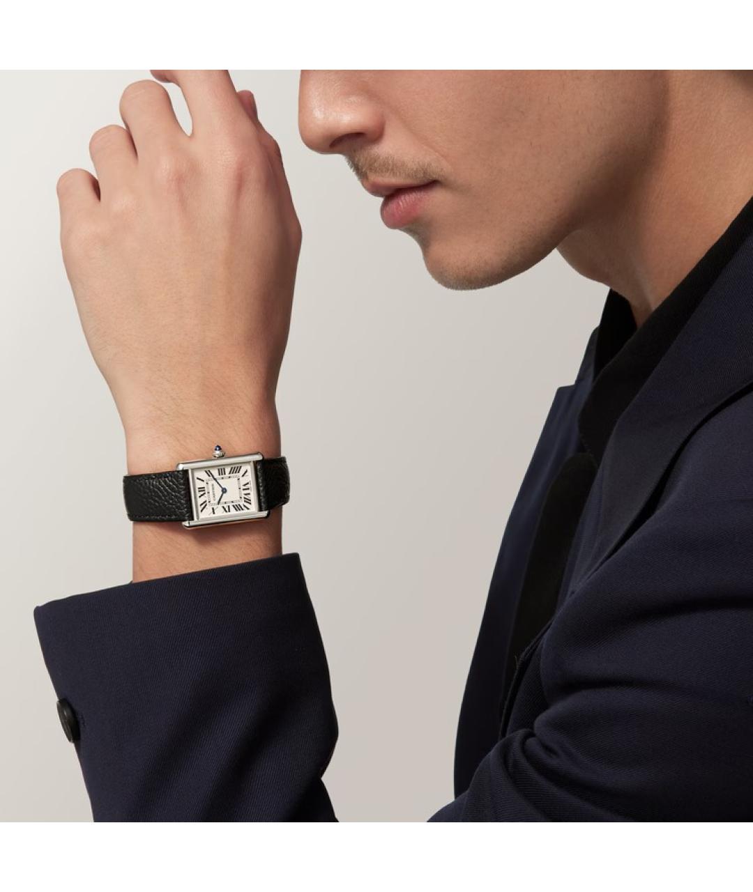 CARTIER Черные часы, фото 2