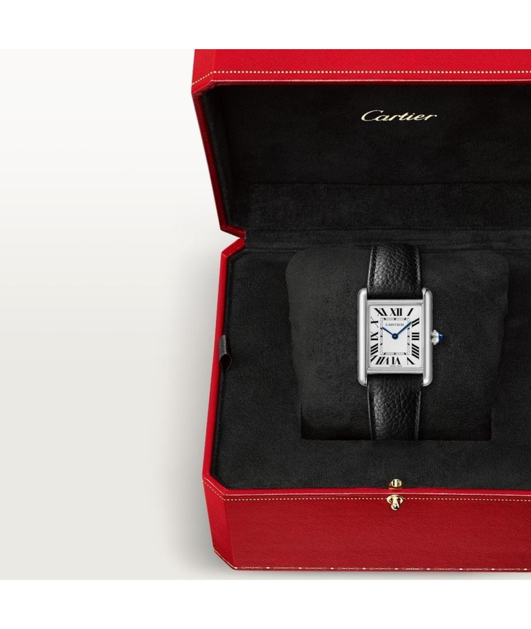 CARTIER Черные часы, фото 5