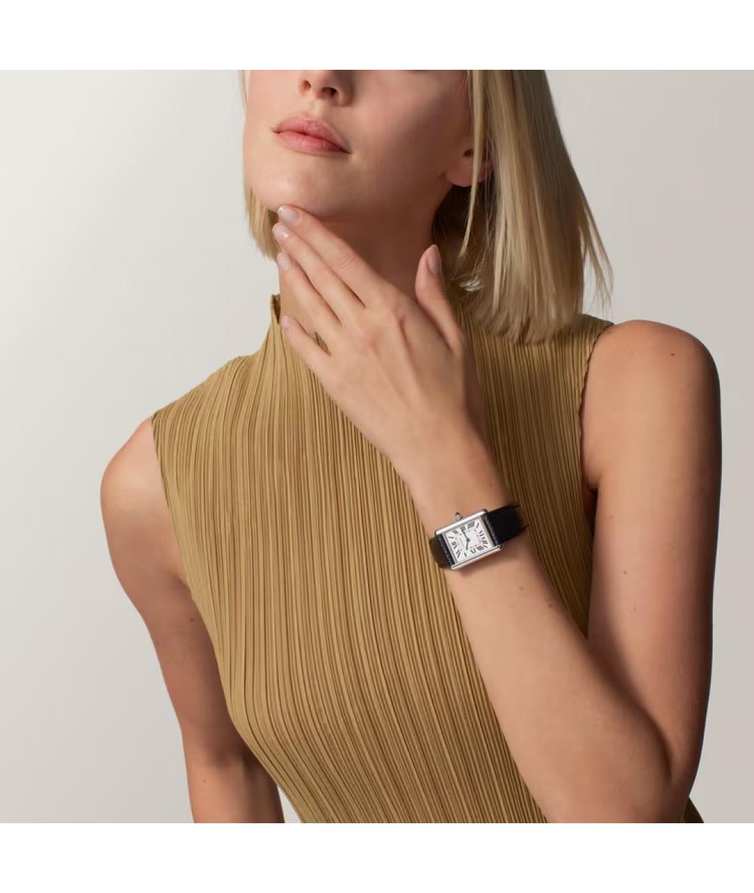 CARTIER Черные часы, фото 3