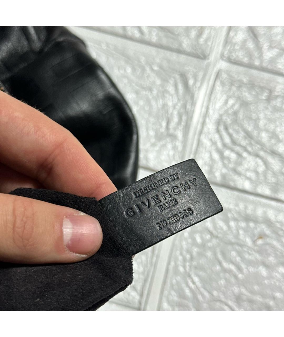 GIVENCHY Черная кожаная сумка с короткими ручками, фото 6