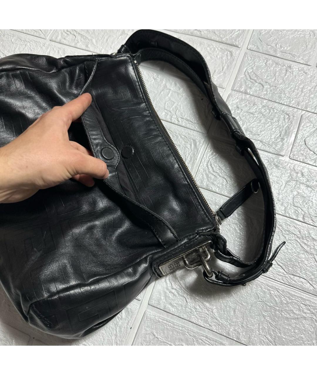 GIVENCHY Черная кожаная сумка с короткими ручками, фото 7
