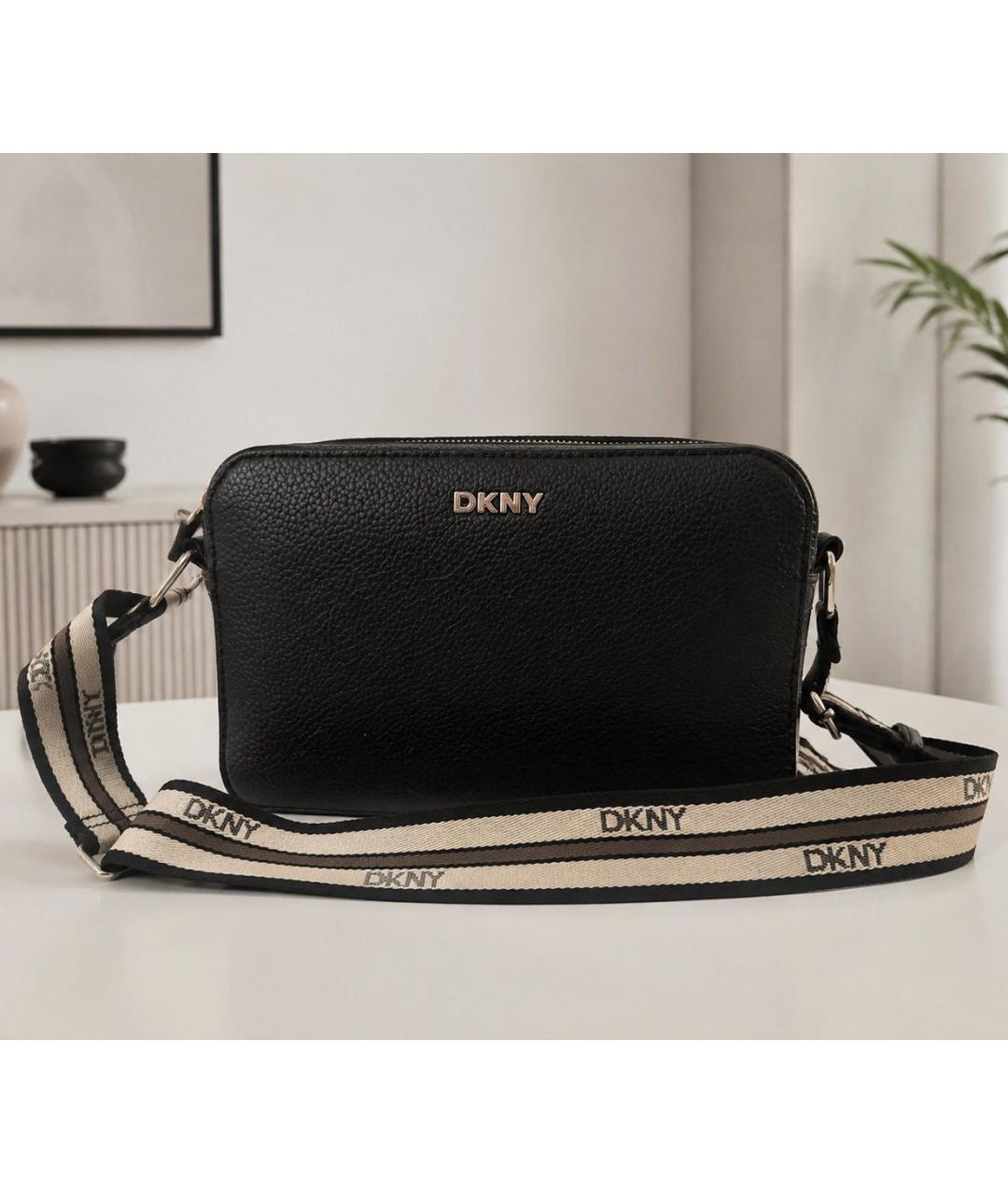DKNY Черная сумка через плечо из искусственной кожи, фото 9