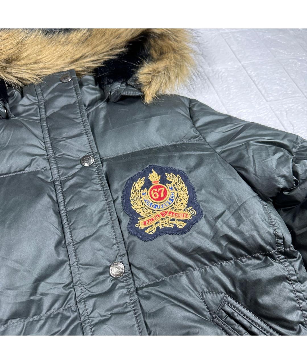 POLO RALPH LAUREN Хаки полиэстеровый пуховик, фото 5