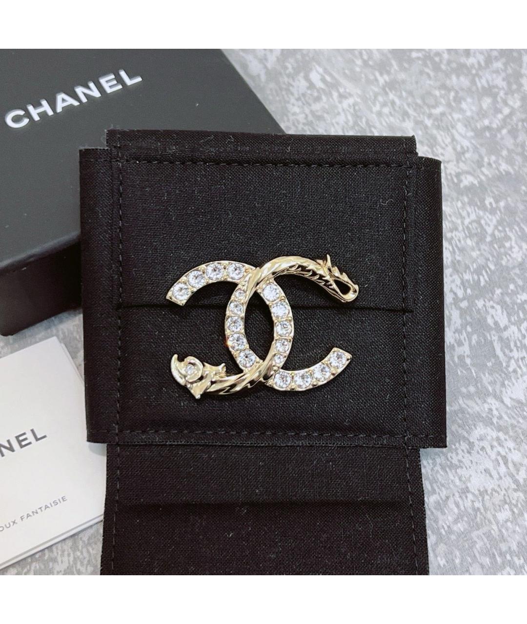 CHANEL Золотая металлическая булавка / брошь, фото 3