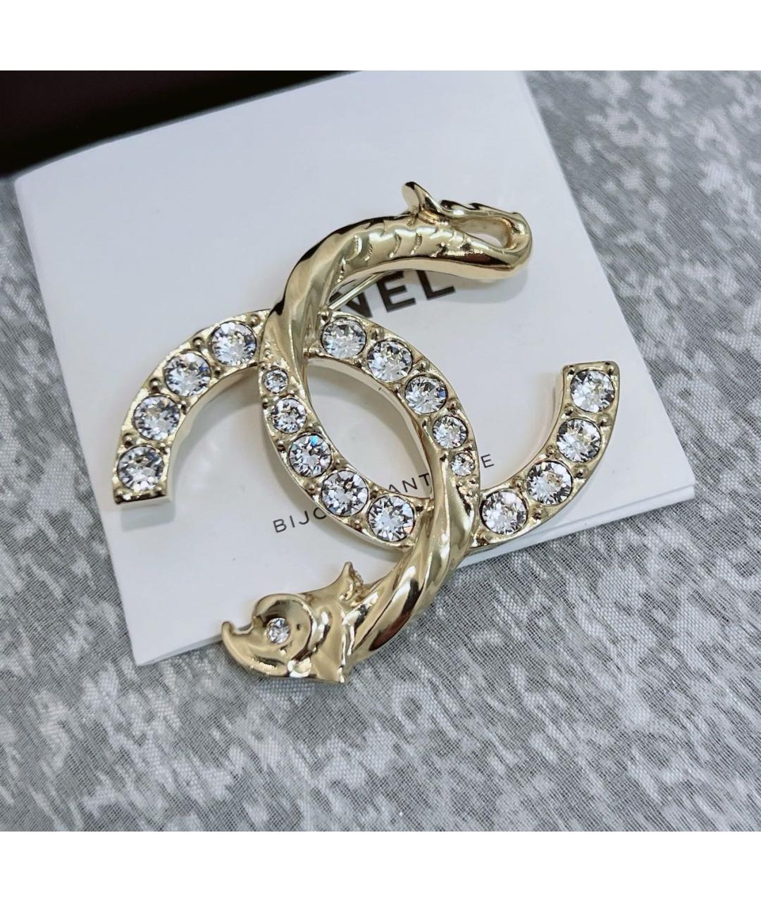 CHANEL Золотая металлическая булавка / брошь, фото 5
