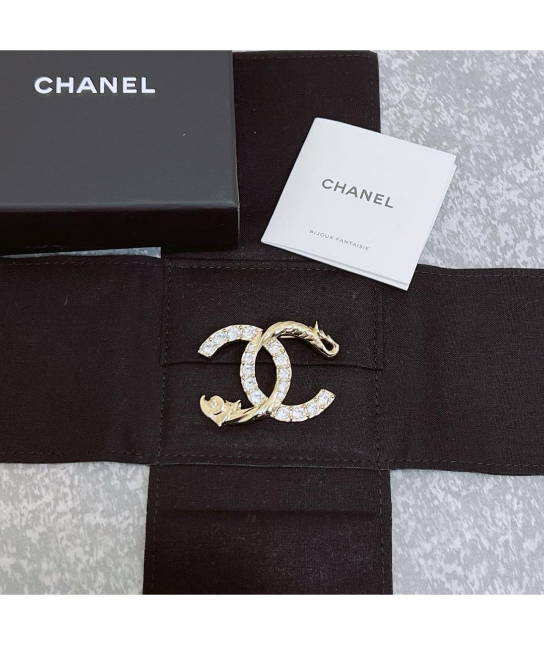 CHANEL Золотая металлическая булавка / брошь, фото 2