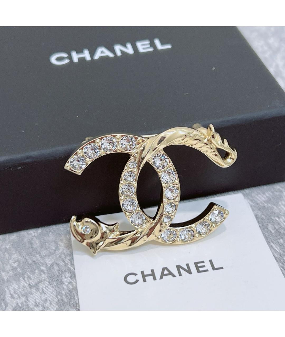 CHANEL Золотая металлическая булавка / брошь, фото 4