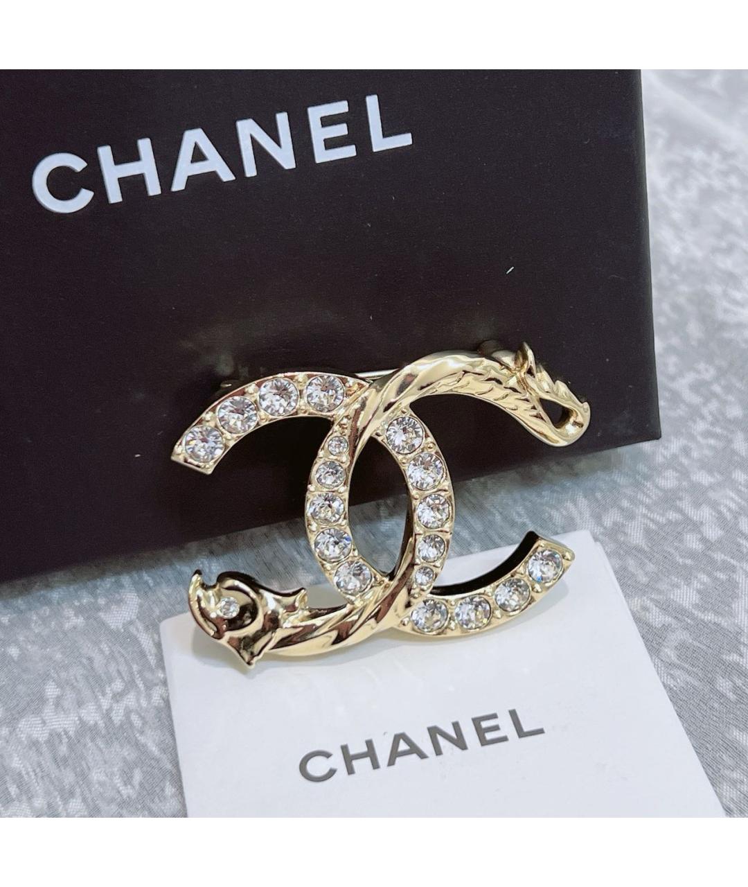 CHANEL Золотая металлическая булавка / брошь, фото 8