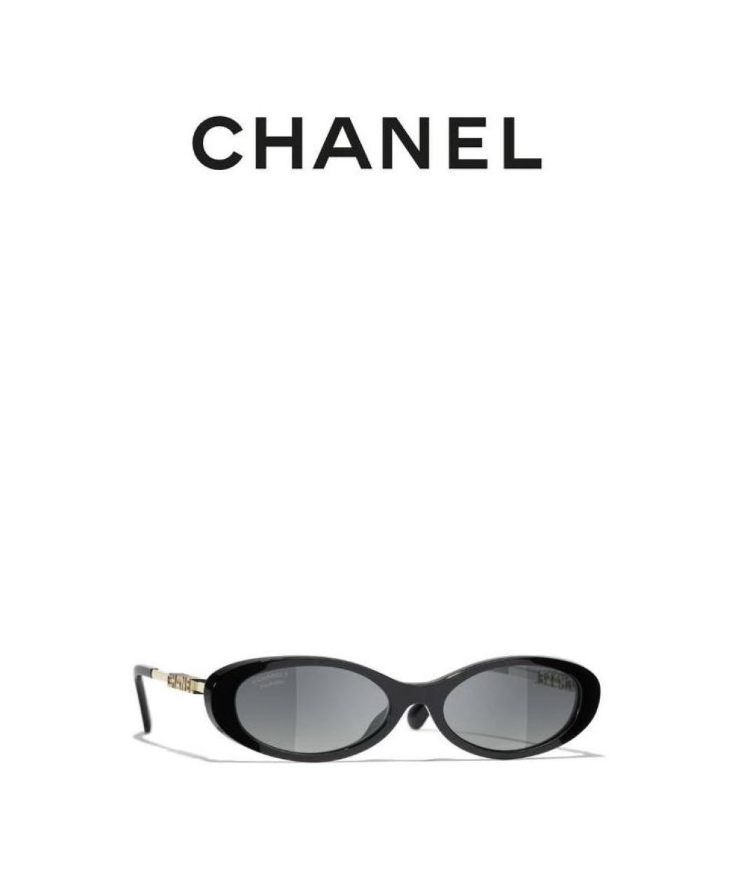 CHANEL Черные пластиковые солнцезащитные очки, фото 2