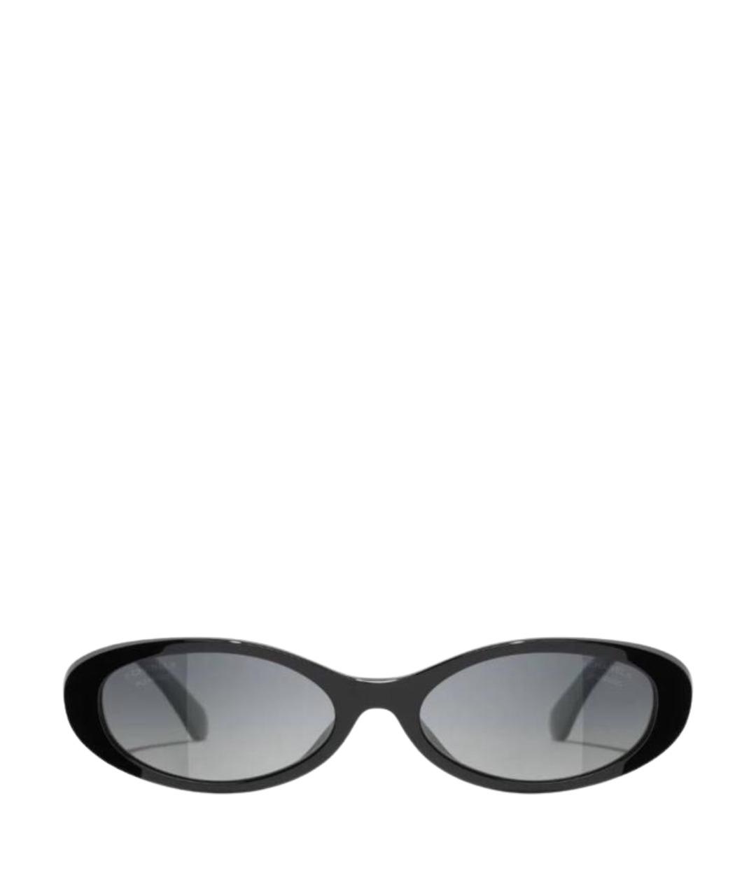 CHANEL Черные пластиковые солнцезащитные очки, фото 1