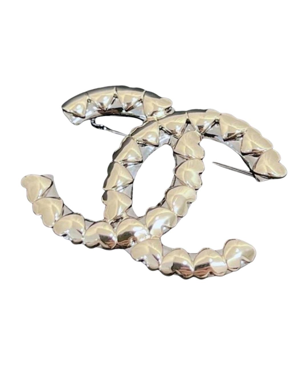 CHANEL Серебряная металлическая булавка / брошь, фото 1