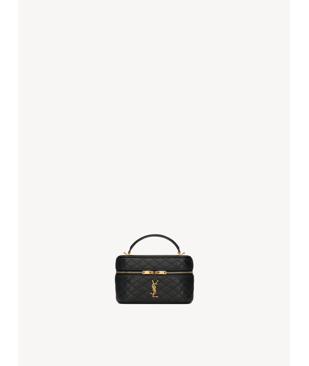 SAINT LAURENT Черная кожаная сумка через плечо, фото 3