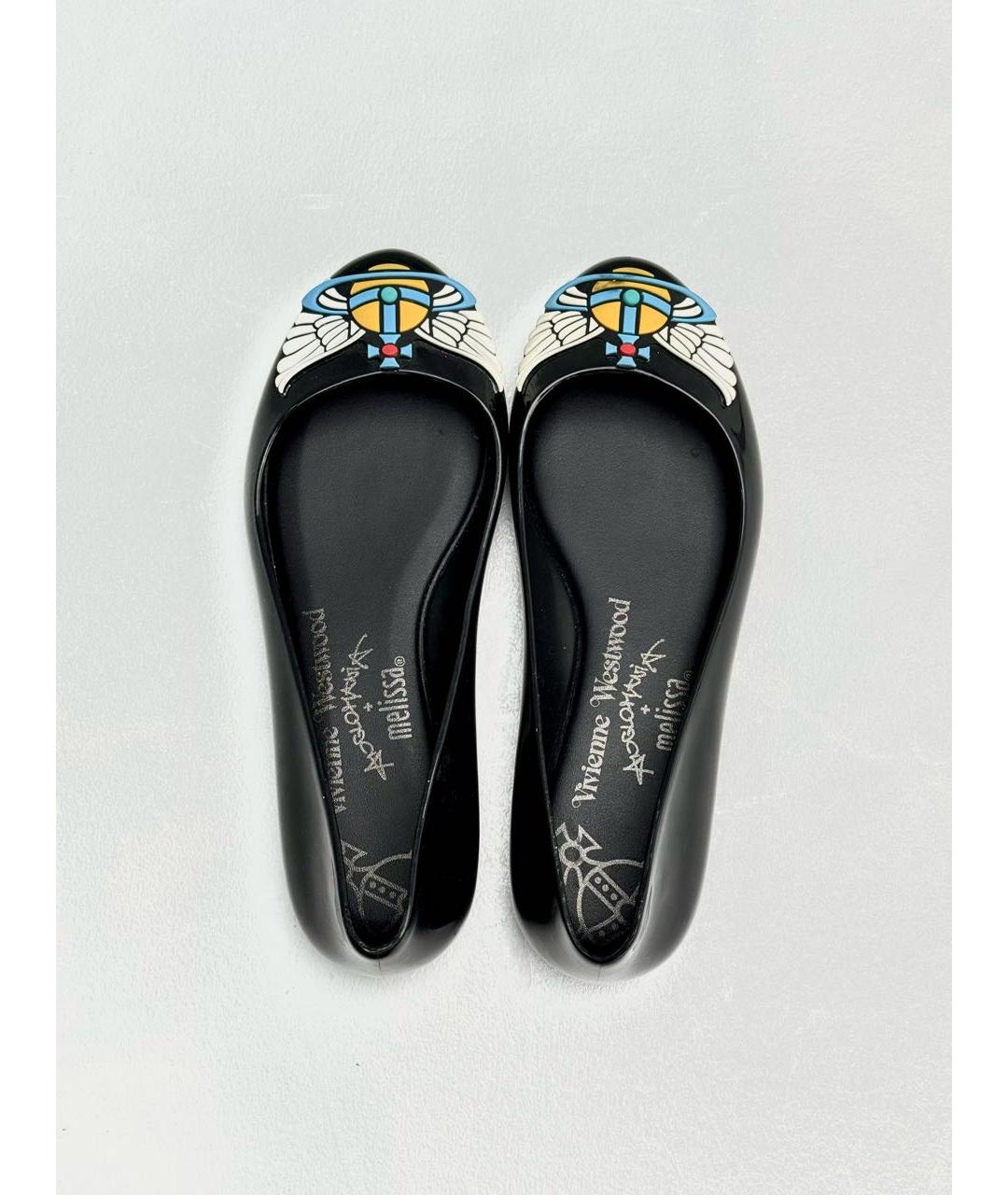 VIVIENNE WESTWOOD Черные резиновые балетки, фото 3