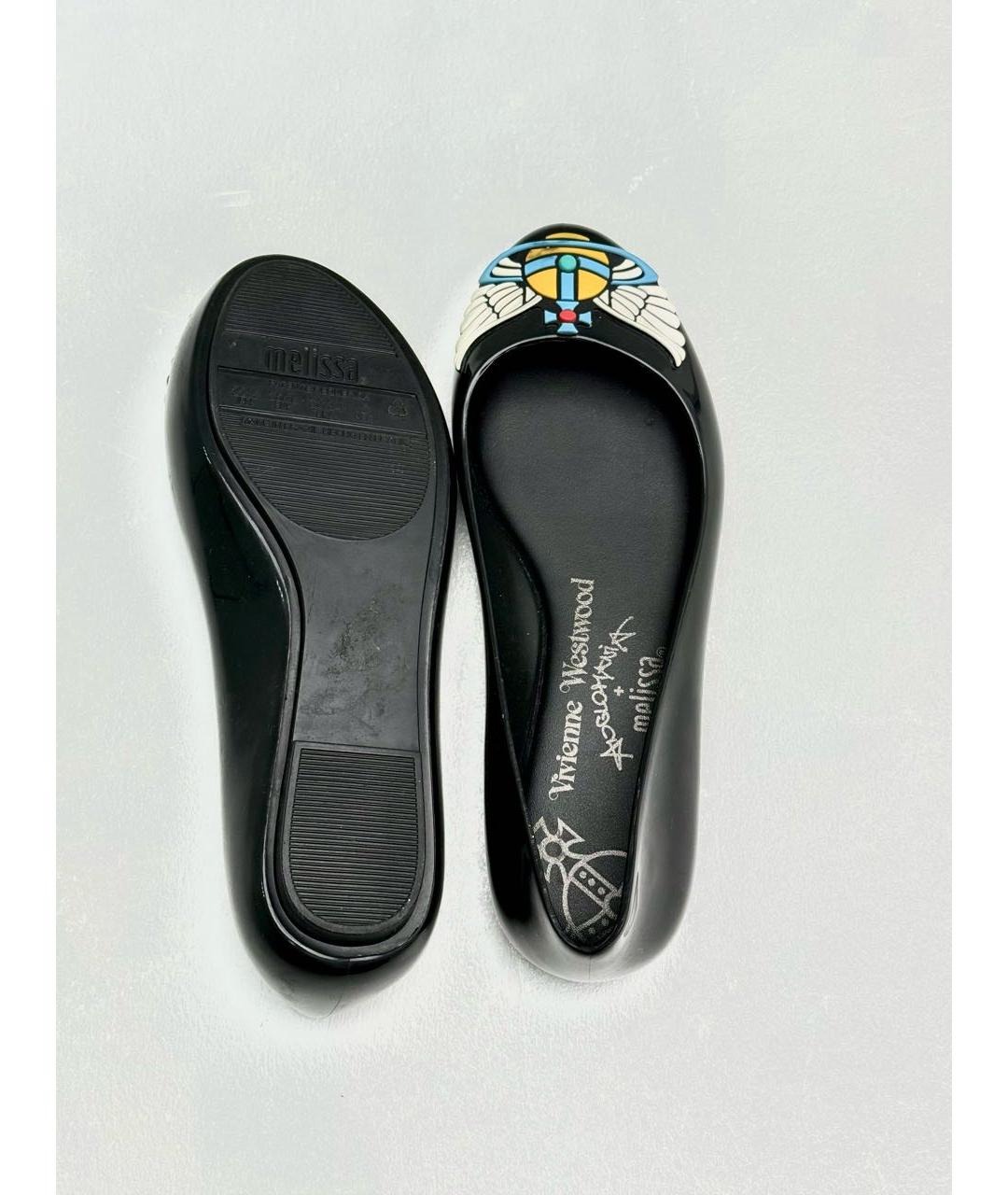VIVIENNE WESTWOOD Черные резиновые балетки, фото 6