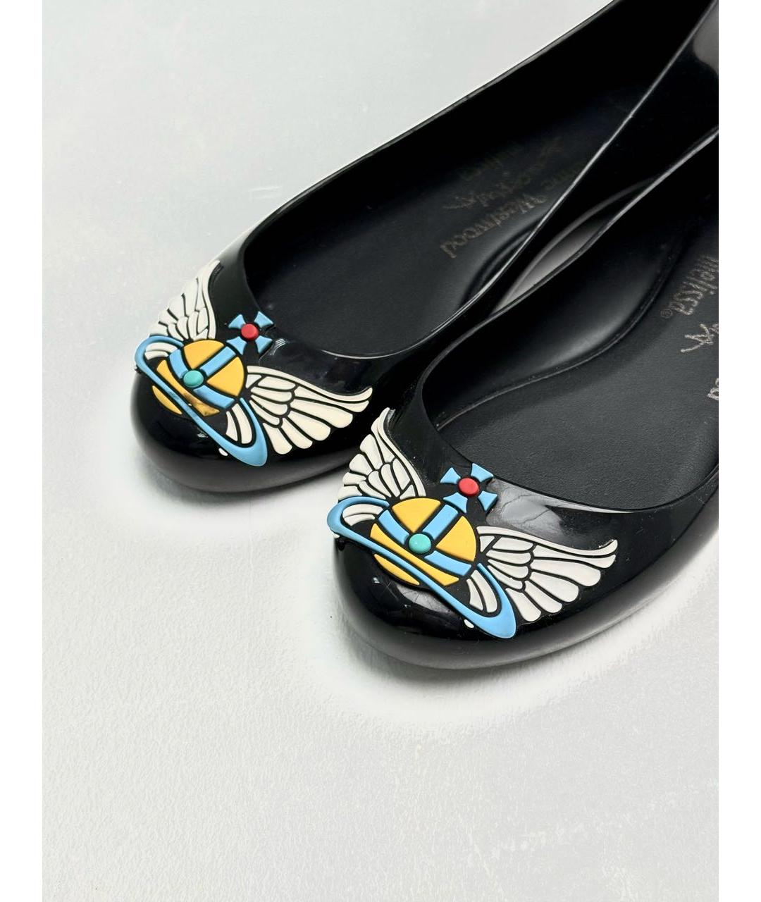 VIVIENNE WESTWOOD Черные резиновые балетки, фото 5