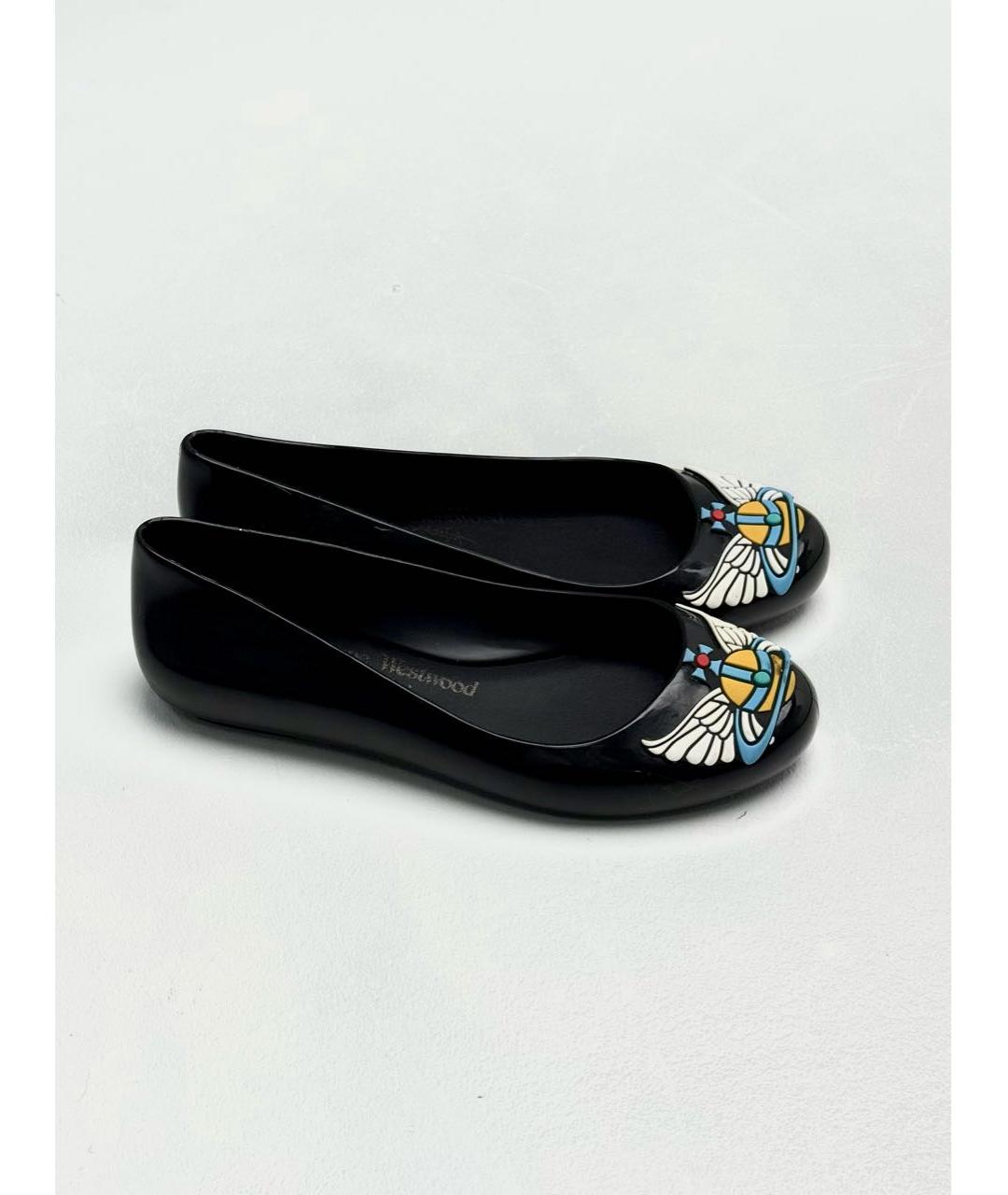 VIVIENNE WESTWOOD Черные резиновые балетки, фото 8