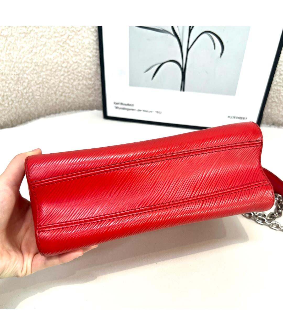 LOUIS VUITTON Красная кожаная сумка через плечо, фото 3