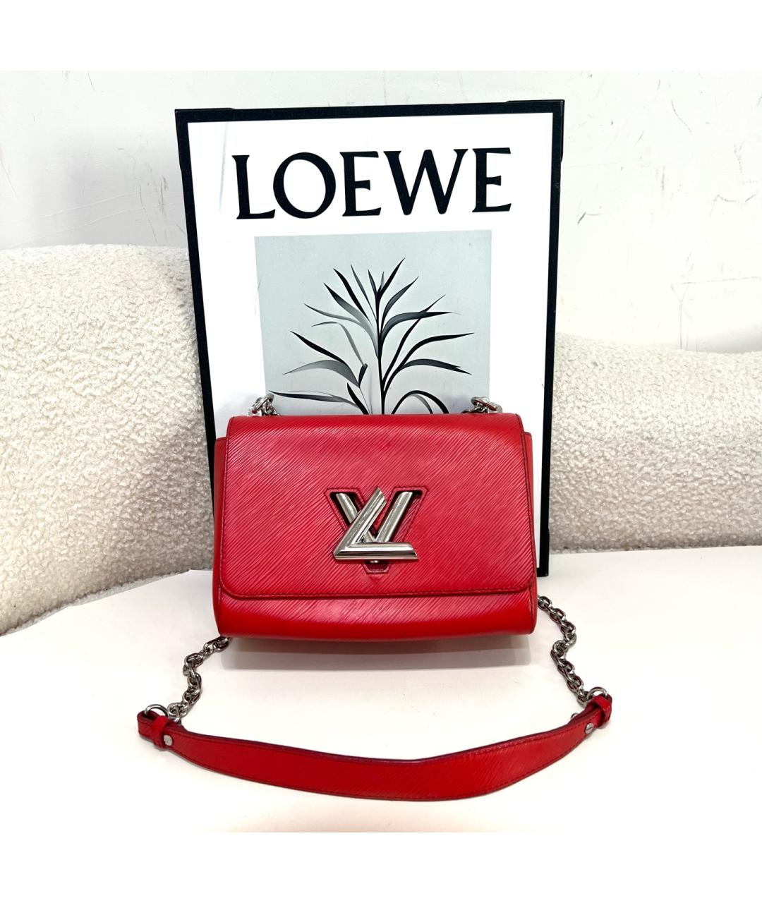 LOUIS VUITTON Красная кожаная сумка через плечо, фото 7