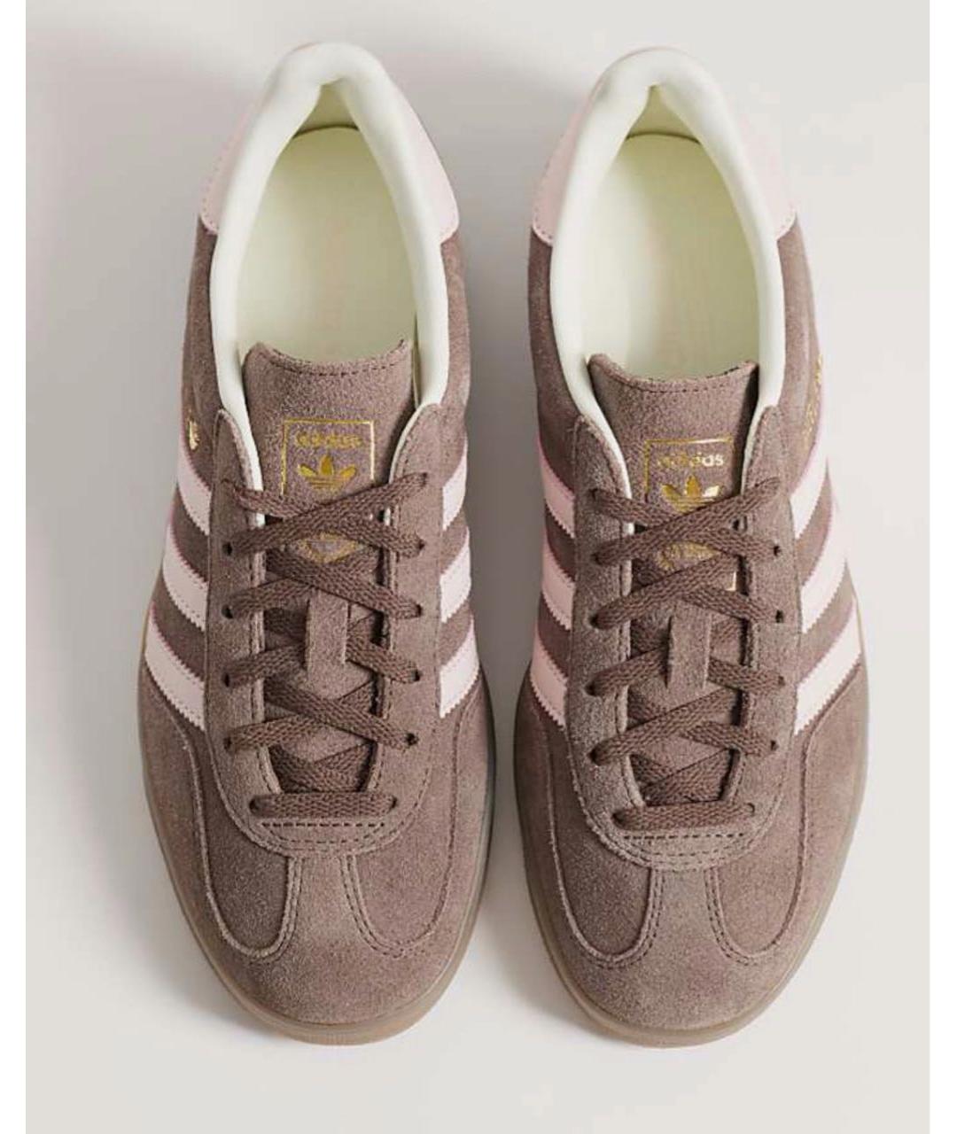 ADIDAS Коричневые замшевые кроссовки, фото 2