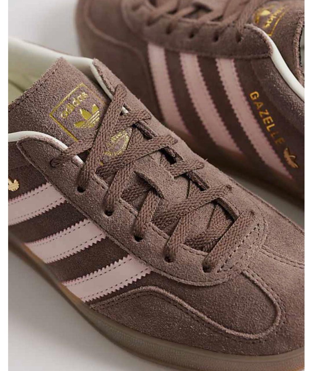 ADIDAS Коричневые замшевые кроссовки, фото 3
