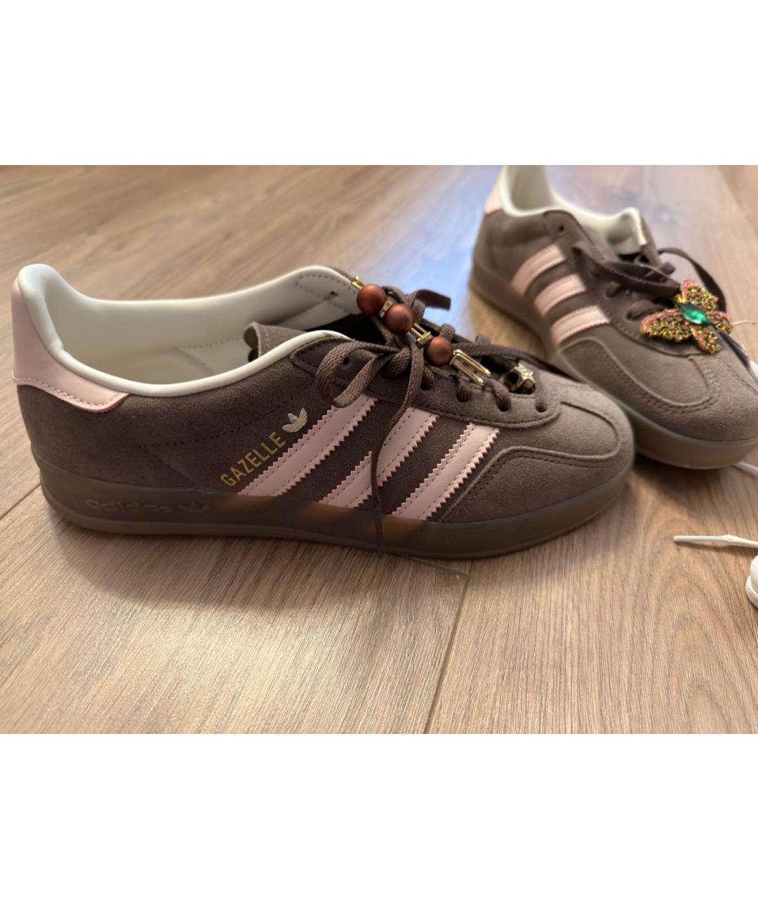 ADIDAS Коричневые замшевые кроссовки, фото 8