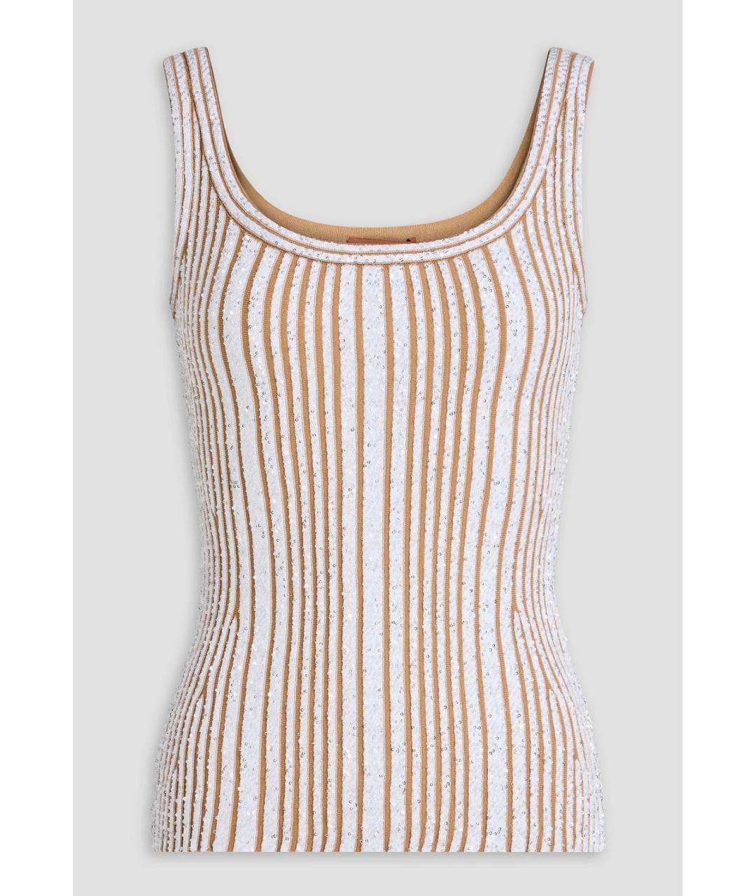 MISSONI Белая вискозная майка, фото 4